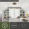 Vaxcel Santa Fe Rustic Wagon Wheel Semi-Flush Mount Ceiling Light, Matte Black, 4-Light C0373 - alternate 3