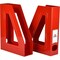 Acrimet Magazine File Holder Vertical Rack, Durable Plastic Desk Organizer, Solid Red, 2PK 277.VM - alternate 5