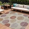 Homeroots 9' X 12' Salmon Ivory And Mauve Geometric Washable Indoor Outdoor Area Rug 630589 - alternate 1