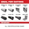 Milwaukee Tool 9 in. 8 TPI SAWZALL THE TORCH with Nitrus Carbide Reciprocating Saw Blade for Cast Iron & Metal 48-00-5262 - alternate 5