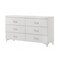 Homeroots 58" White Solid and Manufactured Wood Six Drawer Double Dresser 486523 - alternate 1
