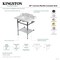 Kingston Brass 30-Inch Carrara Marble Console Sink with Brass Legs and Shelf, 8-Inch, 3-Hole LMS30MBSQB0 - alternate 2