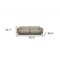 Homeroots 96" Taupe Leather Sofa With Silver Legs 488836 - alternate 3