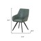 Homeroots Set of Two Green and Black Faux Leather and Wood Dining Arm Chairs, 2PK 716265 - alternate 4