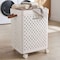 Lavish Home Plastic Laundry Basket with Wheels, White, 65L 83-LB-M - alternate 4