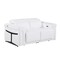 Homeroots 65in White and Black Italian Leather Power Reclining Loveseat 720494 - alternate 4
