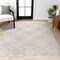 Jonathan Y Helena Modern Geometric Circles In Squares High-Low White/Cream 4 ft. x 6 ft. Area Rug SND104B-4 - alternate 1