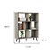 Homeroots 49" Light Gray Steel Seven Tier Cube Bookcase 480464 - alternate 3