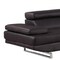 Homeroots Brown Leather L Shaped Two Piece Corner Sectional 366202 - alternate 4