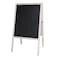 Crestline Products Marquee Easel (natural hardwood)  White dry erase/black chalk 31200 - alternate 2