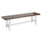 Amerihome Indoor/Outdoor 63 in. Bench with Acacia Top and Metal Base - White AWOBW63 - alternate 1
