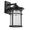Jonathan Y Campo 10.25" Outdoor Wall Lantern Crackled Glass/Metal Integrated LED Wall Sconce, Black JYL7450A - alternate 4
