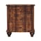 Homeroots 25" Brown Solid Wood Two Drawer Nightstand 701725 - alternate 3