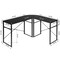 Homeroots Modern Geo Black L Shape Computer Table 475984 - alternate 2