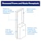 Tork 12 gal Rectangular Trash Can, Silver, None, Stainless Steel, 17 1/8 in 309051 - alternate 3