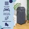 Happimess Darla 31.39-Gallon All-Weather Wicker/Metal Swing Top Hideaway Outdoor Trash Can, Navy/White HPM1202B - alternate 2