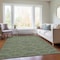 Homeroots 8' X 10' Olive Green Fern Green And Silver Geometric Washable Indoor Outdoor Area Rug 615215 - alternate 4