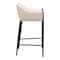 Homeroots 30" Beige And Black Fabric And Steel Bar Height Bar Chair 555670 - alternate 5