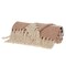 Homeroots 50" X 60" Brown and Ivory Woven Cotton Striped Throw Blanket with Tassels 478666 - alternate 1