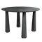 Homeroots 45" Black Solid Wood Three Leg Base Round Top Dining Table 721126 - alternate 1