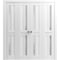 Sartodoors Sliding Closet Double Bi-fold Doors White Solid Core Modern Interior VEREGIO7288DBF-WS-72 x 80 (4* 18x80) - alternate 1