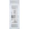 Vdomdoors Front Exterior Prehung FiberGlass Door Frosted Glass / Manux 8002 White Silk / Transom Window / Off MANUX8002EXD-WS-W36 x H80+14-LH - alternate 2