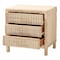 Bali & Pari Lanica Japandi Sun Bleached Rattan 3-Drawer Nightstand 248-13728-ZORO - alternate 4