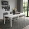 Homeroots 46" White Wood and Iron Dining Table 635736 - alternate 4