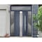 Vdomdoors Steel Door Deux 1717 Gray Graphite 2 Sidelight and Transom Window Stainless Inserts Single Modern P DEUX1717EXD-GRE-W14+36+14xH80+16-LH-O - alternate 3