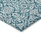 Homeroots 8' X 10' Teal Blue And Ivory Damask Washable Indoor Outdoor Area Rug 595196 - alternate 3