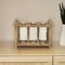 Homeroots 7" Set of Three Glass Jars in a Wood Rack, 3PK 488173 - alternate 3