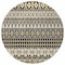 Homeroots 8' Charcoal Gray And Gold Round Quatrefoil Washable Indoor Outdoor Area Rug 583212 - alternate 3