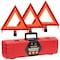 Xpose Safety 4-Piece Emergency Roadside Kit Reflective Triangles w/Storage Case, 3PK WTR-3 - alternate 1