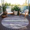 Homeroots 8' Purple And Lavender Round Abstract Washable Indoor Outdoor Area Rug 612547 - alternate 4