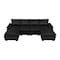 Homeroots 55" Black Fabric Modular Sleeper Sofa 568293 - alternate 4