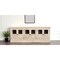 Homeroots 93" Antiqued White Distressed Solid Wood Sideboard with Six Glass Doors 557697 - alternate 4