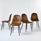 Homeroots Set of Four Espresso and Black Faux Suede and Steel Dining Side Chairs, 4PK 719326 - alternate 5