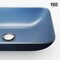 Vigo Royal Blue Sottile Rectangular Glass Vessel Bathroom Sink VG07092 - alternate 4