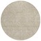 Homeroots 8' Taupe And Ivory Round Floral Washable Indoor Outdoor Area Rug 594673 - alternate 2