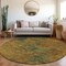 Homeroots 8' Copper And Green Round Abstract Washable Indoor Outdoor Area Rug 603583 - alternate 7
