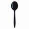 Boardwalk Heavyweight Polypropylene Cutlery, Soup Spoon, Plastic, Black, PK1000 BWKSOUPBLHVY - alternate 1