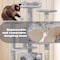 Simple Deluxe Cat Tree for Indoor Cats, 54 Inches Cat Tower with Scratching Post, Multi-Level Climbing Tree Cat H 3A88CATTREE54INLGRY - alternate 4