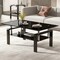 Homeroots 39" Black Glass and Steel Coffee Table With Shelf 635697 - alternate 5