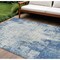 Homeroots 8' X 10' Denim Blue And Ivory Abstract Washable Indoor Outdoor Area Rug 612319 - alternate 1