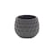 Homeroots Gray Ceramic 17 Ounce Round Distressed Pot Planter 487400 - alternate 3