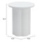 Homeroots 19" White Aluminum Round Pedestal End Table 556552 - alternate 4
