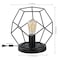 Jonathan Y James 10" MidCentury Glam Metal Geometric LED Table Lamp, Black JYL1047B - alternate 3