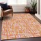 Homeroots 5' X 8' Orange Pink And Beige Abstract Washable Indoor Outdoor Area Rug 602582 - alternate 4