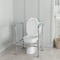 Flash Furniture HERCULES Adjust. Toilet Safety Rail w/Silver Steel Frame, Gray Padded Handles and Suction Cup Feet DC-HY6462-SLVGRY-GG - alternate 4