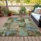 Homeroots 3' X 5' Green Gray And Sky Blue Abstract Washable Indoor Outdoor Area Rug 630771 - alternate 4